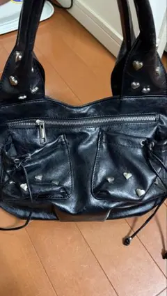 セール❗️tinajojun ハート スタッズ バッグ ブラック 黒 レディース