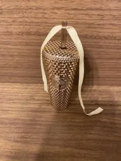 スターバックス スタバ　ホリデー オーナメントタンブラーゴールド