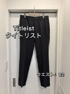 まとめ割あり 黒チェック柄 Titleist パンツ ウエスト 82
