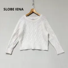 スローブイエナ　モヘア混ウールニット　クルーネック　フリー