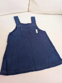 美品 ジャンバースカート ネイビー 柔らかい