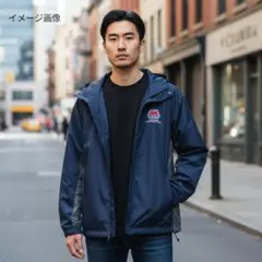 コロンビアOMNI-SHIELDマウンテンパーカー 紺　刺繍ロゴ　メンズXL