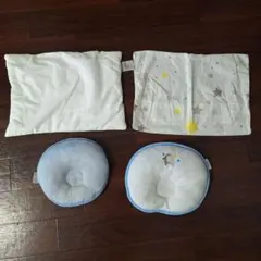 新生児から使えるベビー枕3点 枕カバーセット リング枕