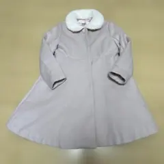 mezzo piano メゾピアノ フェイクファー襟 コート 120cm ピンク