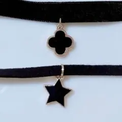 新品 チョーカー 2個セット ブラック 海外 プチプラ シンプル ネックレス