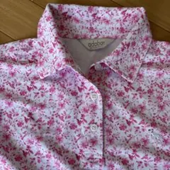 adabat ゴルフウェア ポロシャツ 花柄 ピンクのサムネイル