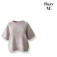 Dazy ニット 半袖 セーター ピンク XL 大きいサイズ レディース