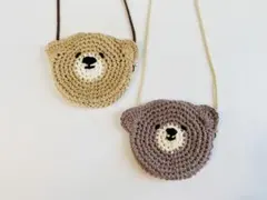 ＊ハンドメイドの動物キッズポシェット＊コットン