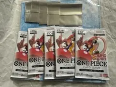 即日発送 】ワンピカード ROUND1 未開封5パック 非売品ステッカー5枚
