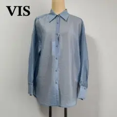 VIS ビス ★ メタル釦シンプルシアーシャツのサムネイル