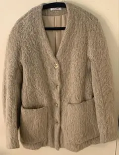 フミカウチダ fumika uchida モヘア シャギー ジャケット FUMIKA_UCHIDA/MOHAIR SHAGGY JACKET COAT(BEIGE/gold)