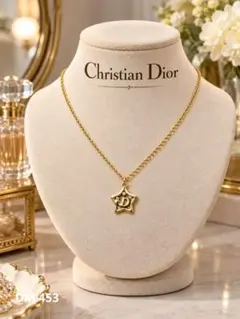 Christian Dior スター D ネックレス ゴールド