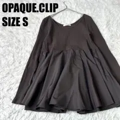 OPAQUE.CLIP 異素材切替フレアワンピース サイズ36/S 674