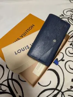 LOUISVUITTON エピ ポルトフォイユサラ 長財布 ネイビー