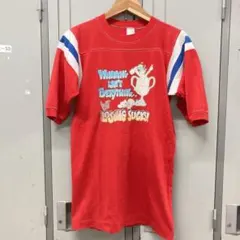 70s-80s sportwear Tシャツ usa製 ラメプリント