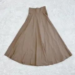 Louere ロングフレアスカート ブラウン L【A0194】のサムネイル