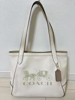 COACH ホワイト トートバッグ