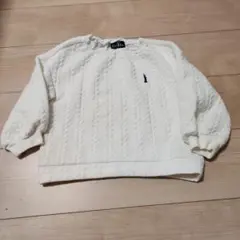 EASTBOY トレーナー ホワイト ケーブル編み風のサムネイル