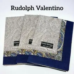 Rudolph Valentino ハンカチ 3枚組 ペイズリー柄 まとめ売り