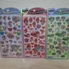 パワーパフガールズ うるちゅるポップシール パワパフ 3枚セット 正規