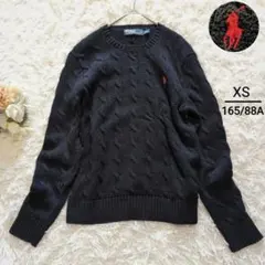 Polo Ralph Lauren ケーブルセーター 手洗い 黒 M〜L相当