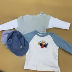 長袖Tシャツ 2枚セット&夏用帽子