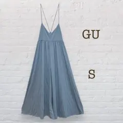 ジーユー/キャミソールコンビネゾンGN/ブルー/サロペット/ワイドパンツ