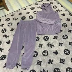 最終値下げ！新品未使用品 パープルフリースルームウェアセット