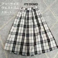イッツデモ　チェック柄　フレアスカートのサムネイル