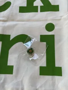 未使用! マリメッコ ロゴ トートバッグ+ピンバッチセット 緑