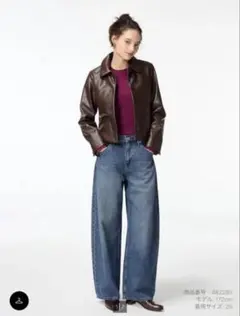 UNIQLO ユニクロ バギーカーブジーンズ サイズ24 BLUE