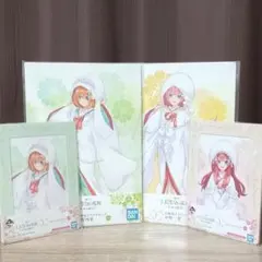 五等分の花嫁　中野四葉　中野一花　白無垢イラストボード　フレームスタンド　セット