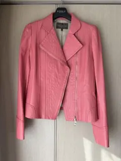 ボディドレッシングデラックス❣️希少ピンクレザージャケット❣️38❣️破れ以外新品同様