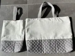 レッスンバック　シューズケース　くすみカラー