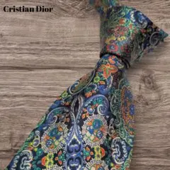 Christian Dior 総柄 メダリオン シルク ネクタイ イタリア製