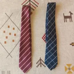 AOKI チェック柄ネクタイセット【ほぼ未使用】