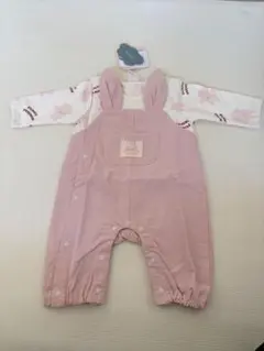 【新品未使用】futafuta うさぎ　カバーオール　ロンパース　女の子