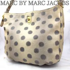 マークジェイコブス ショルダーバッグ リザード レザー 水玉 大容量