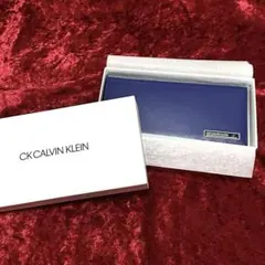 CALVIN KLEIN キップガラスレザー牛革 長財布 CK