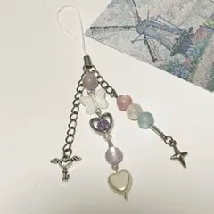ビーズキーホルダー韓国 ビーズキーホルダー チャーム キーホルダー ストラップ
