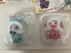 シルバニアファミリー　赤ちゃんカラフルウサギコスチューム　フローラウサギ　わたウ