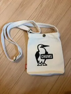 CHUMS キャンバスショルダーバッグ ホワイト