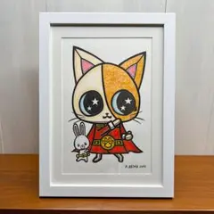 クボ ユキ 猫 キャット 限定300分の149作品目 コルクアート 壁飾り