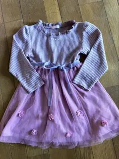 ピンクお花 ワンピース 130cm