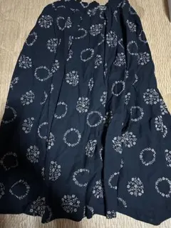 サマンサモスモス　フロッキー花柄プリントギャザースカート