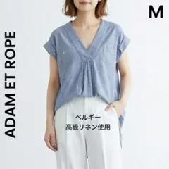【ADAM ET ROPE】アダムエロペ ブラウス 高級リネン ブラウス 日本製