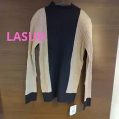スコットクラブ系列　LASUD　配色　リブ　ニット　ヤマダヤ