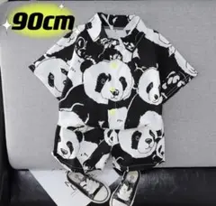 韓国子供服　パンダ柄セットアップ