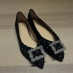 BASEMENT online ビジューパンプス ドット 23.0cm