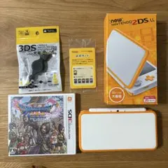 任天堂　2ds LL オレンジ　ドラクエ　11 充電ケーブル　おまけ付き